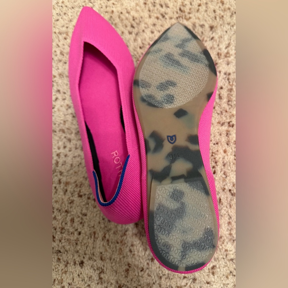Rothy’s Pointed Toe Flats LIKE NEW condition, Pink, 9.5 - Picture 6 of 9